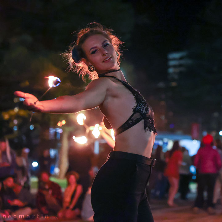 Fire Twirling at Burleigh Bongos