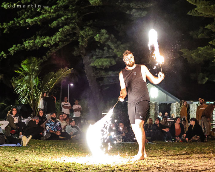 Burleigh Bongos and Fire-twirling