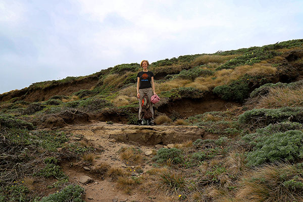 Bronwen on the way to Point Reyes Lighthouse