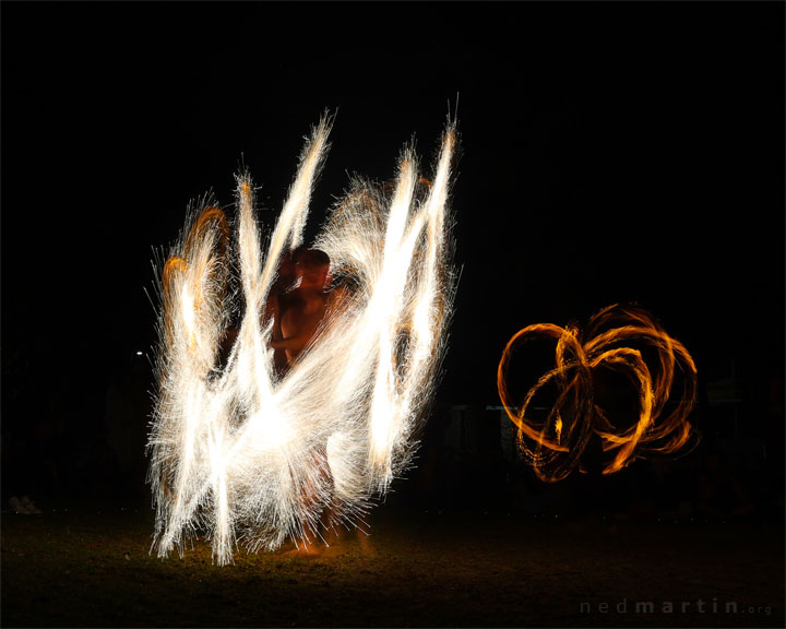 Burleigh Bongos and Fire-twirling