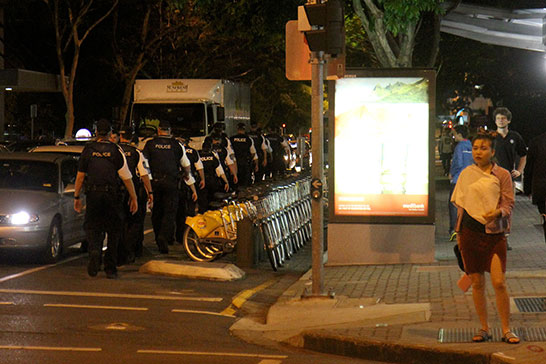 Police outside Xi Jinping’s Stamford