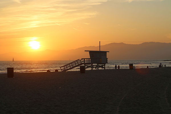 Sunset over Venice Beach