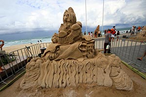 Sand castles at the Gold Coast