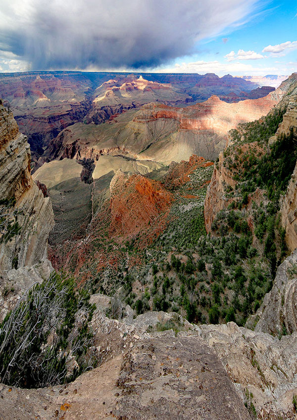 The shadows lengthen in the Grand Canyon