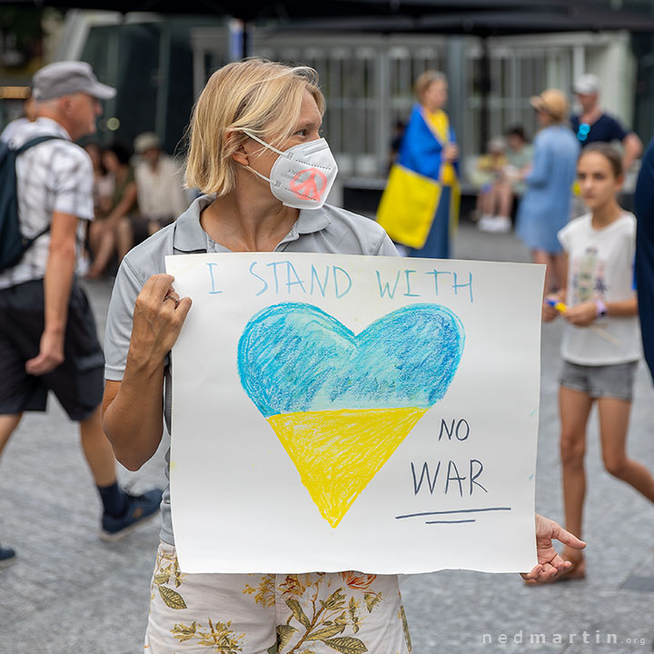 Stand With Ukraine Protest, King George Square, Brisbane