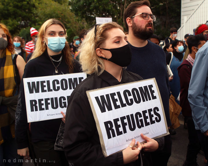 Free the Refugees Rally, Kangaroo Point, Brisbane