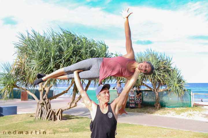 Daniela just hanging around — with Chase Erbacher & Daniela Monteiro at Justins Park, Burleigh Heads