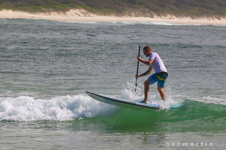 Ben trying this new “stick-surfing” thing