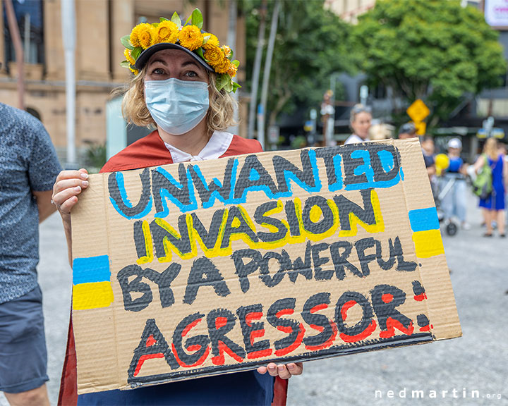 Stand With Ukraine Protest, King George Square, Brisbane