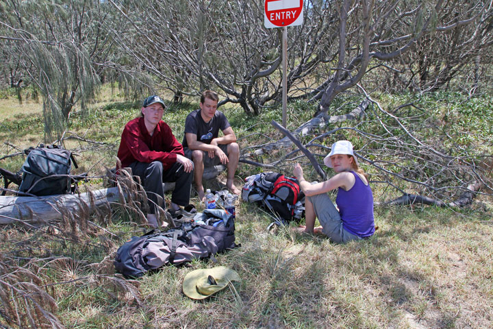 Maz, Chris, Bronwen, Moreton Island