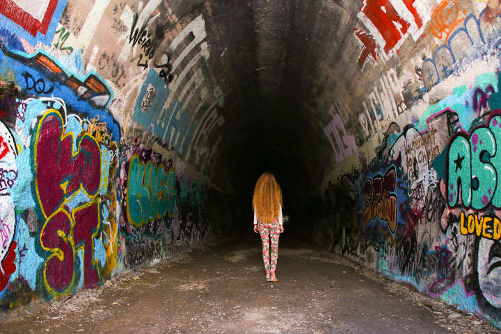 Bronwen at Ernest Junction Tunnel