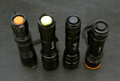 My 18650 torches: Sky Ray XM-L T6, P-Rocket XML, Ultrafire 502B, Trustfire Z3 “zoomable”