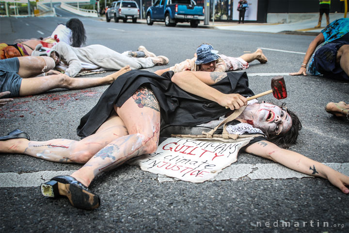 Zombies of the Climate ApoCOALypse, Extinction Rebellion protest, Speakers Corner, Brisbane