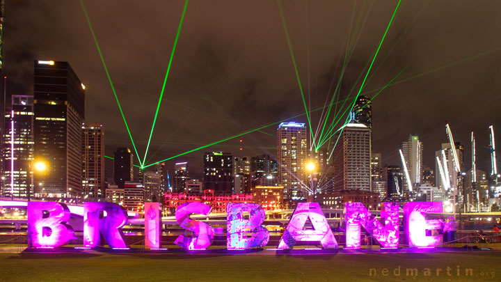 Sunsuper Night Sky Lasers, South Bank, Brisbane