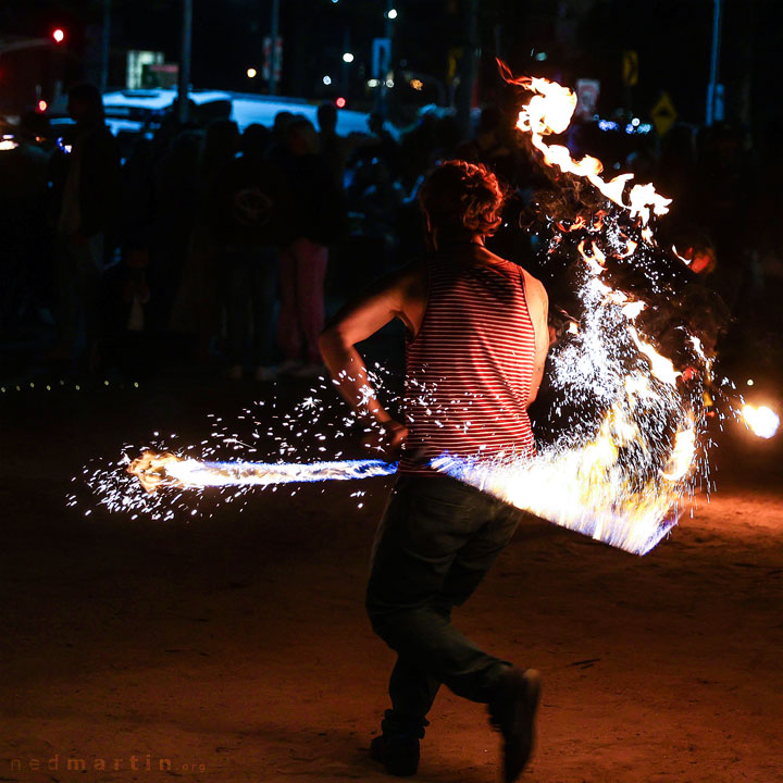 Fire Twirling at Burleigh Bongos