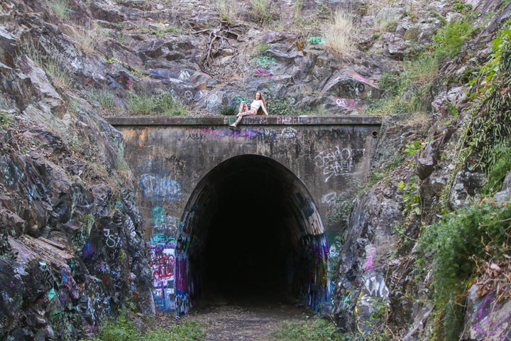 Bronwen at Ernest Junction Tunnel