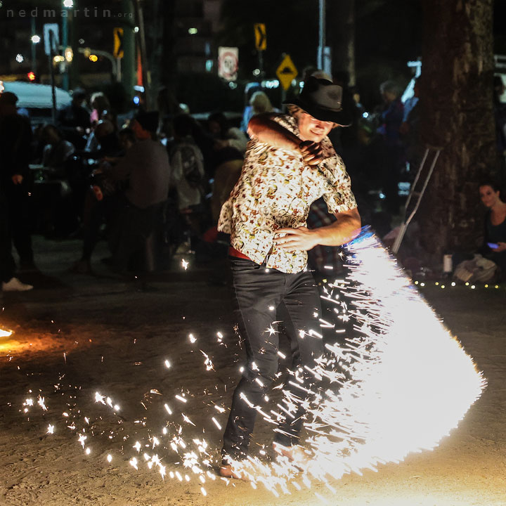 Fire Twirling at Burleigh Bongos