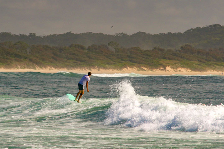 Ben pretending he’s surfing