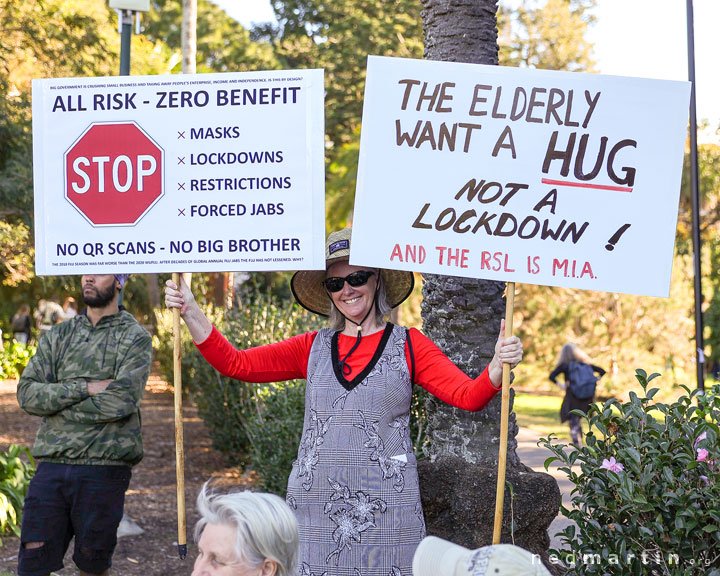 Freedom Rally, Brisbane Botanic Gardens