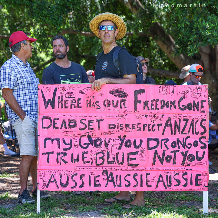 Freedom Rally, Brisbane Botanic Gardens