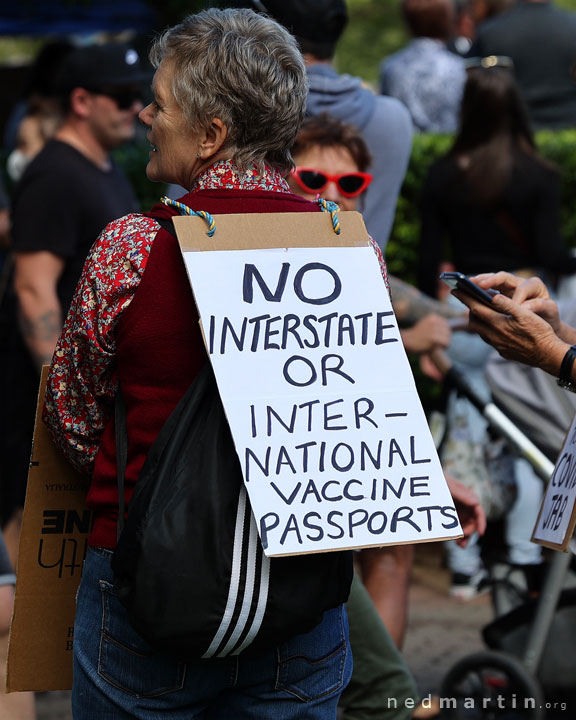 Freedom Rally, Brisbane Botanic Gardens