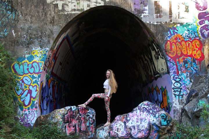 Bronwen at Ernest Junction Tunnel