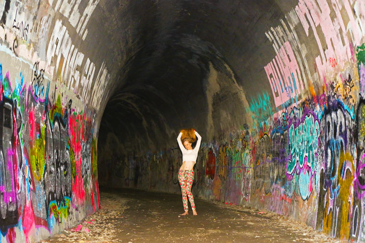 Bronwen at Ernest Junction Tunnel