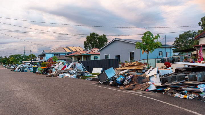 Flood damage, Elmes Rd, Rocklea