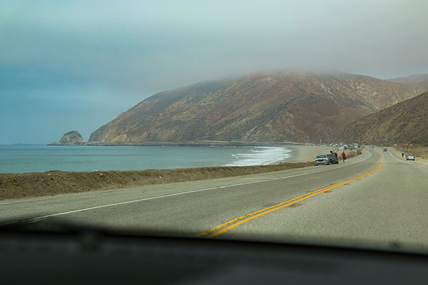 Driving North out of San Francisco along Highway One