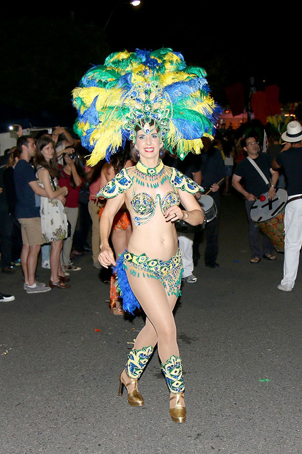 Rio Rhythmics dancers in the Fiesta Latina parade