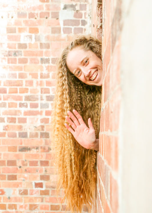 Bronwen & her very frizzy hair at Brisbane Powerhouse