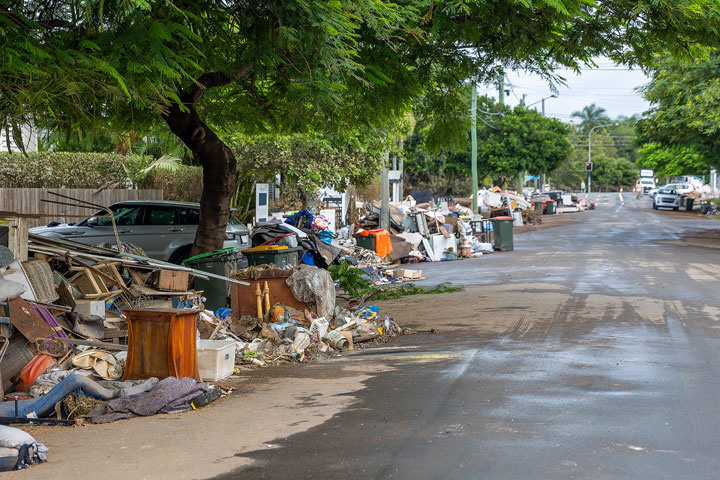 Flood damage, Torwood St, Auchenflower