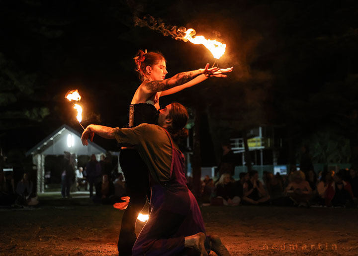 Tay & Liam, Burleigh Bongos and Fire-twirling