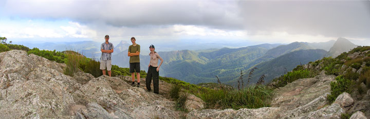 Ned, Maz & Clint atop Mt Barney