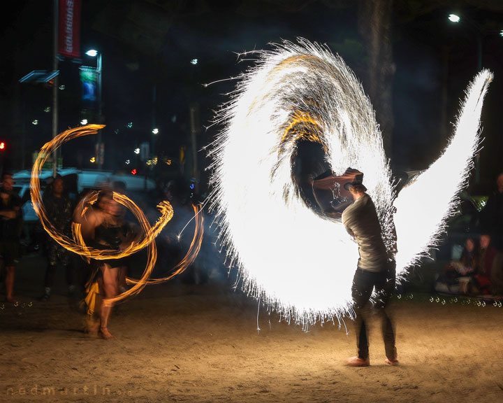 Fire Twirling at Burleigh Bongos