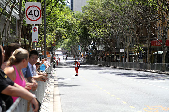 The streets are empty. People cannot cross them.