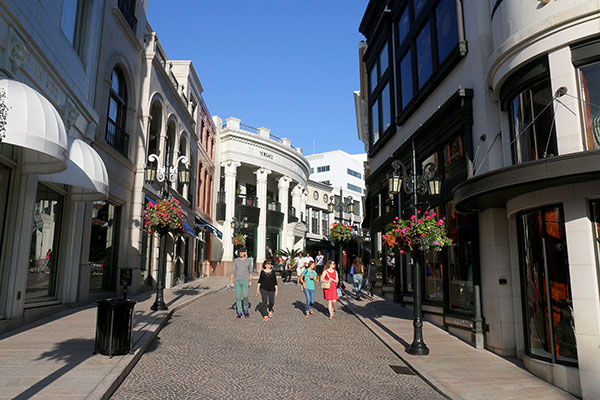 Fancy shops at Rodeo Drive, Beverly Hills