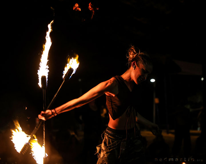 Burleigh Bongos and Fire-twirling