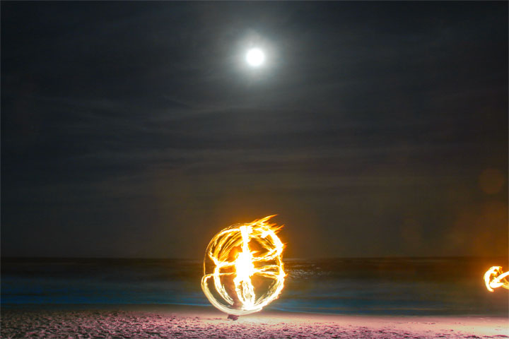 Burleigh Bongos and Fire Twirling