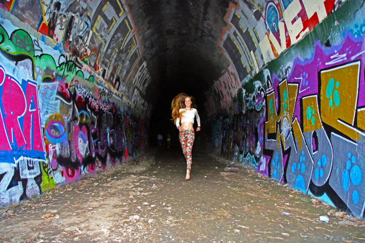 Bronwen at Ernest Junction Tunnel