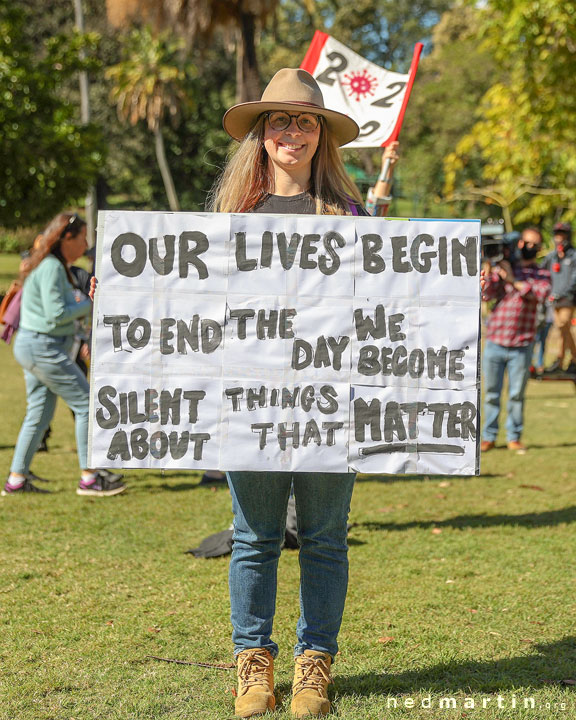 Freedom Rally, Brisbane Botanic Gardens