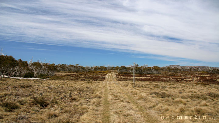 Walking back from Four Mile Hut, Selwyn Snow Resort, Snowy Mountains