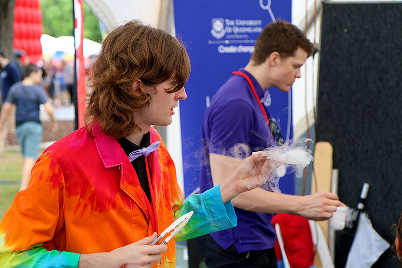 UQ had a superconductor and quantum locking display