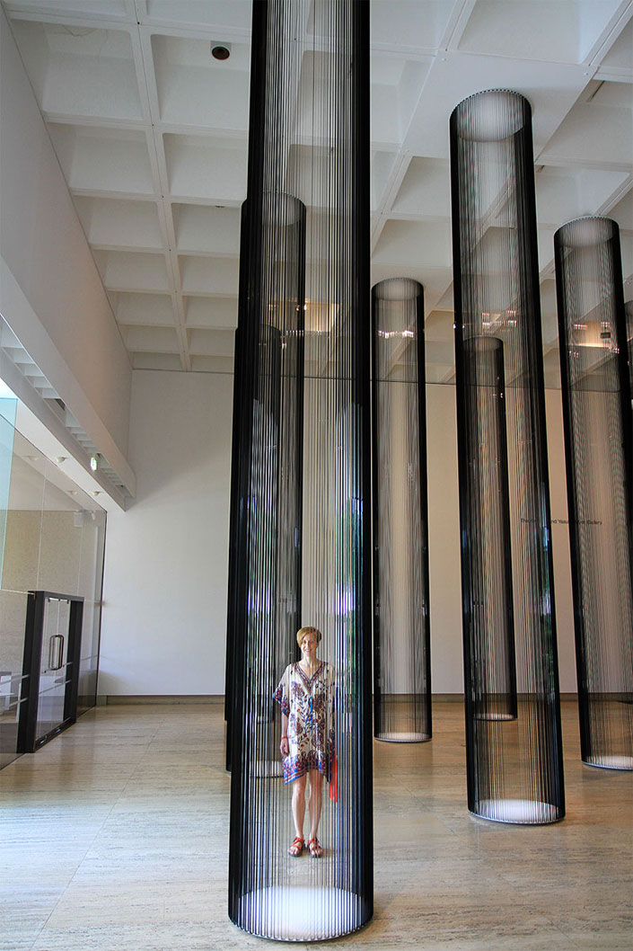 Bronwen and “Columns” at the Queensland Art Gallery