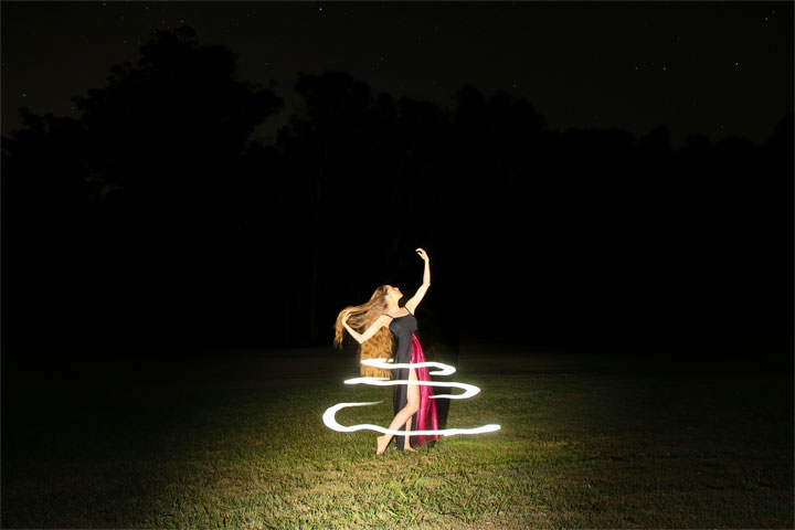 Bronwen light painting