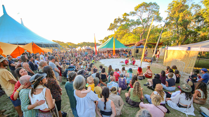 Smoking ceremony, Island Vibe Festival 2019, Stradbroke Island