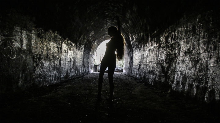 Bronwen at Ernest Junction Tunnel