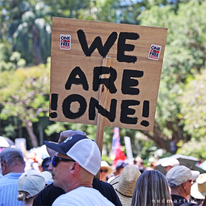 Freedom Rally, Brisbane Botanic Gardens