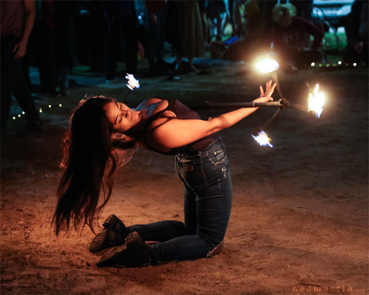 Fire Twirling at Burleigh Bongos