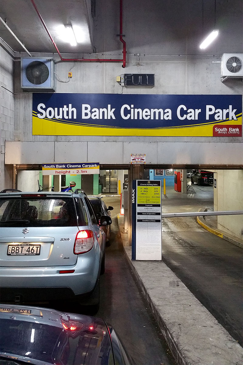 Stuck waiting for the Southbank Cineplex carpark